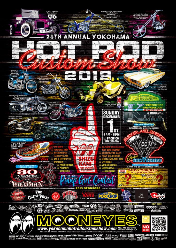 28th Annual YOKOHAMA HOT ROD CUSTOM SHOW 2019 Final Poster