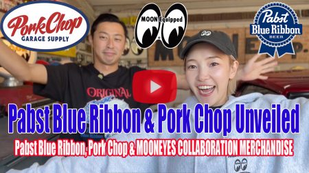 MOONEYES Imagineer emi's HCS2024 Info Pabst Blue Ribbon x Pork Chop x MOONEYES Unveiled -Collaboration Merchandise-